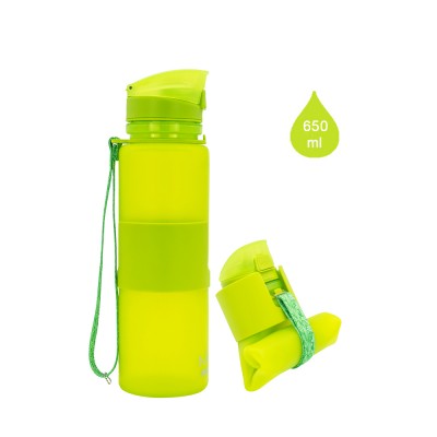 Portable Silicone Drinkware of BPA free Rollable Water Bottle