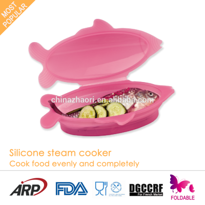 Collapsible, Foldable, Non-stick,odorless, Silicone Steamer, Steam Cooker, FDA, LFGB, DGCCRF