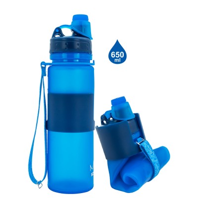 BPA free collapsible bottle outdoor silicone water bottle custom logo